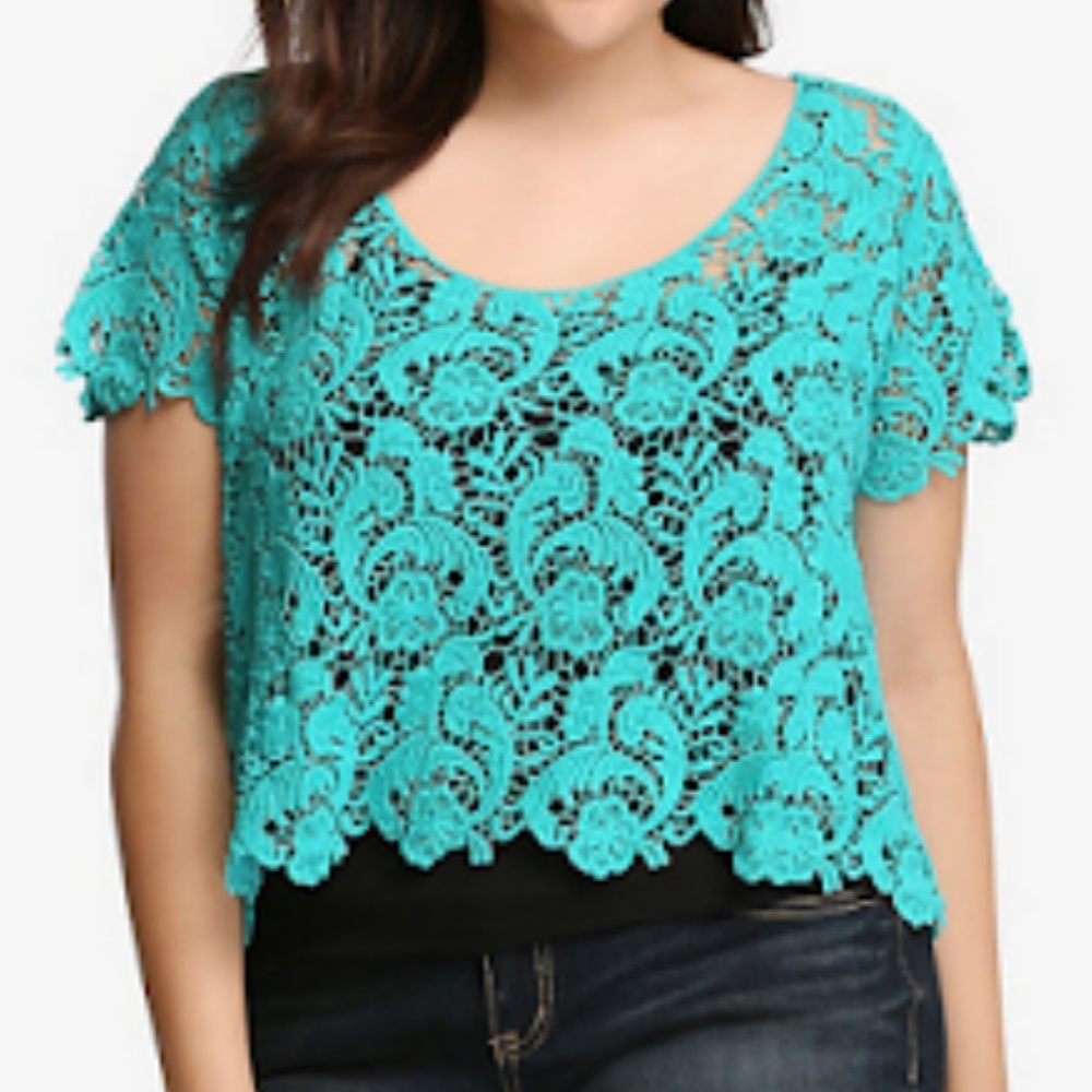 Torrid lace crop top